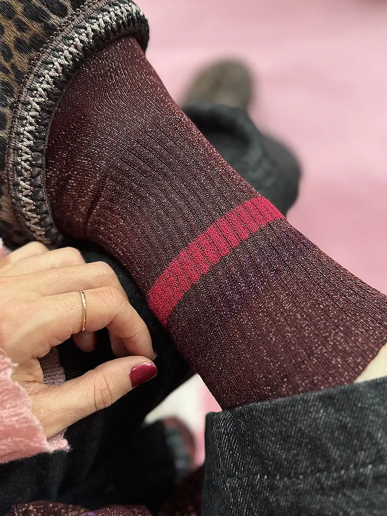 OOLEY | Calze ELECTRA LUNGO chilli red | Rosso