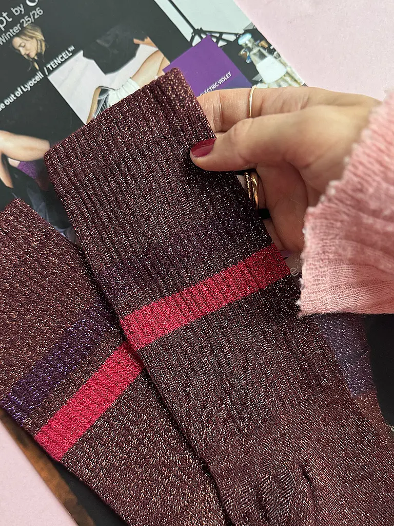 OOLEY | Calze ELECTRA LUNGO chilli red | Rosso