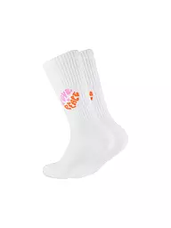 OOLEY | Calzini ICON PINK SMILE bianchi | Bianco