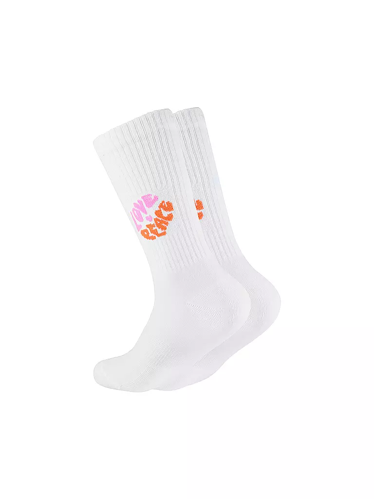 OOLEY | Calze ICON LOVE AND PEACE bianche | Bianco