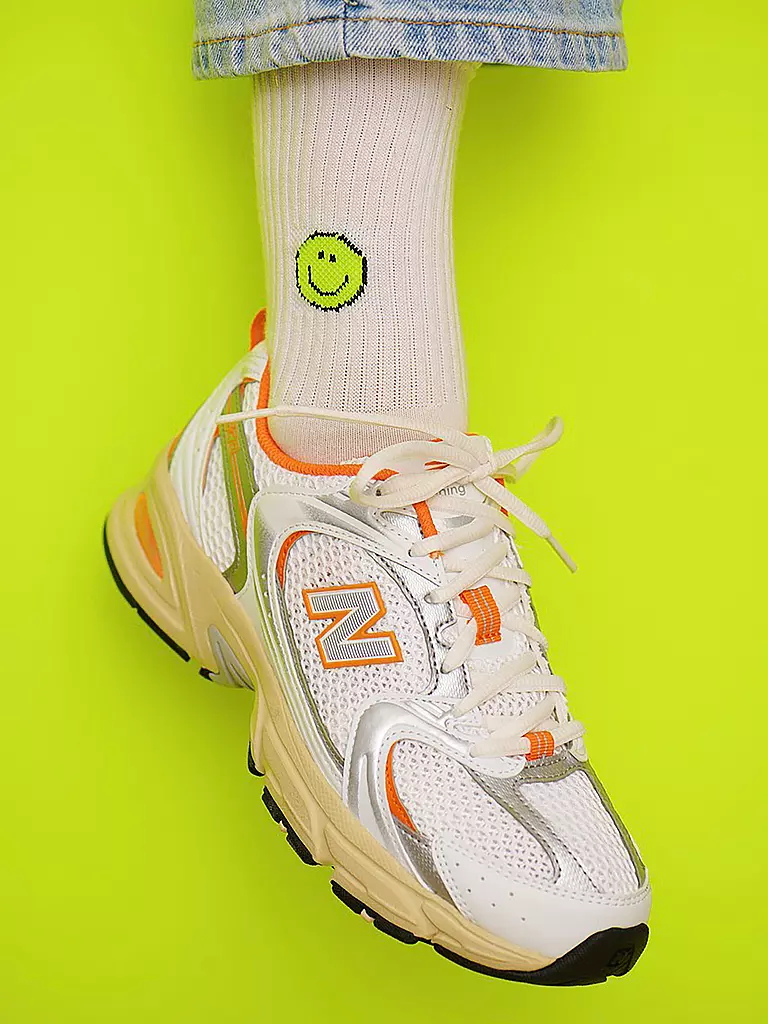 OOLEY | Calzini ICON LEMON SMILE bianchi | 
