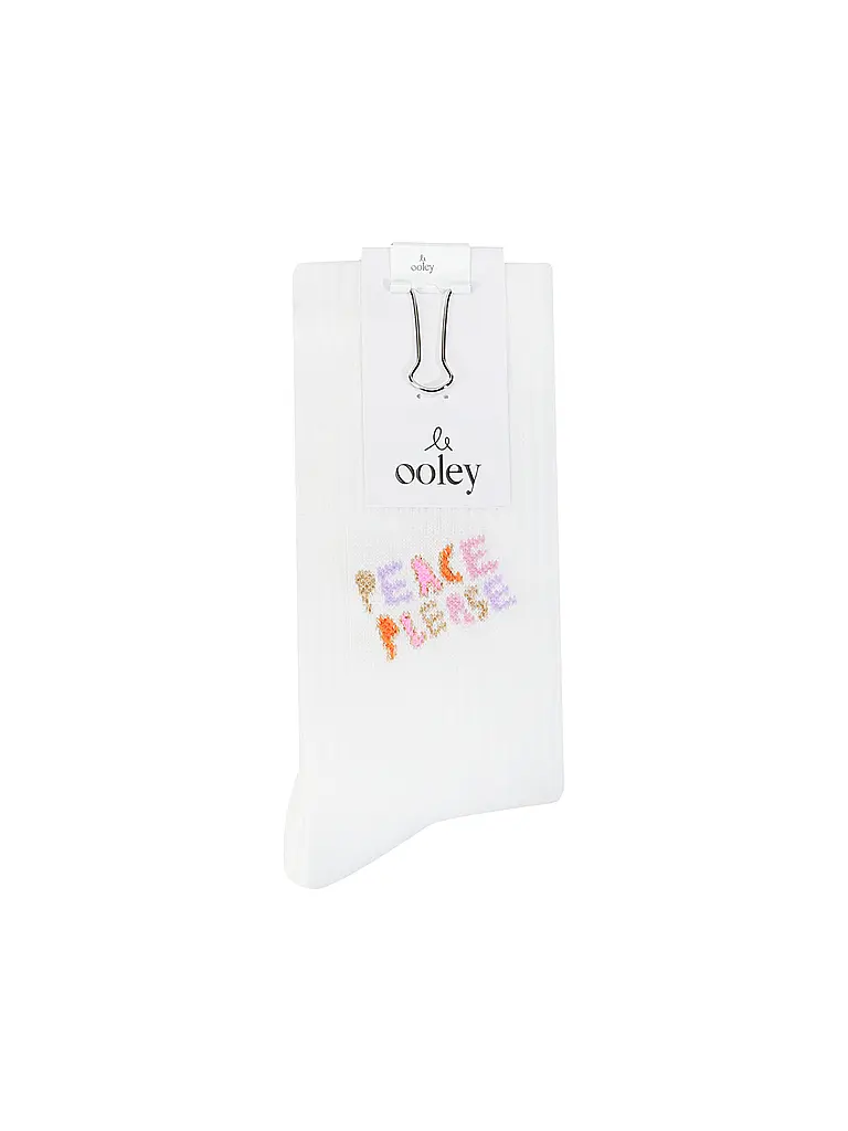 OOLEY | Calzini ICON Peace Please bianchi | Bianco