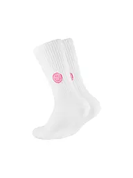 OOLEY | Calzini ICON PINK SMILE bianchi | Bianco