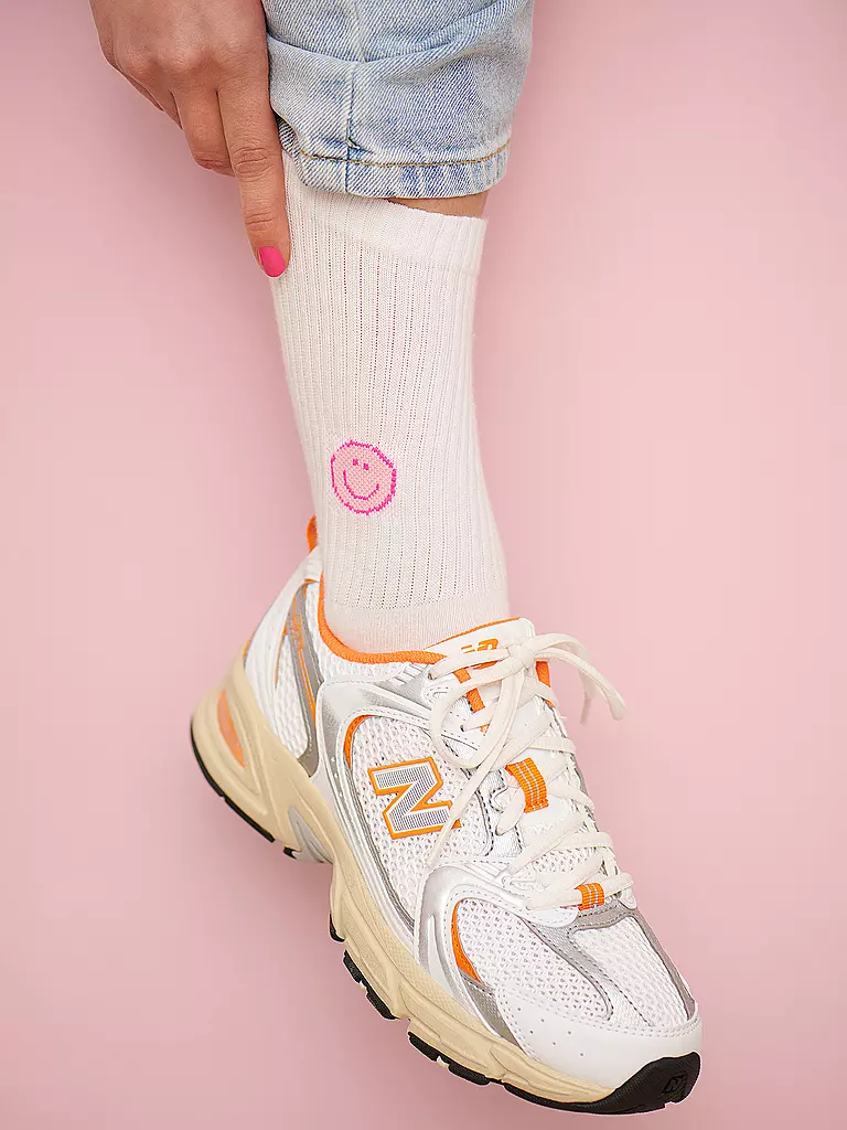 OOLEY | Calzini ICON sorriso rosa | 