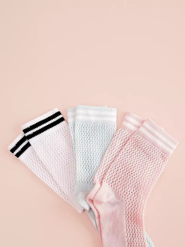 OOLEY | Calzini NET rosa ghiaccio | 