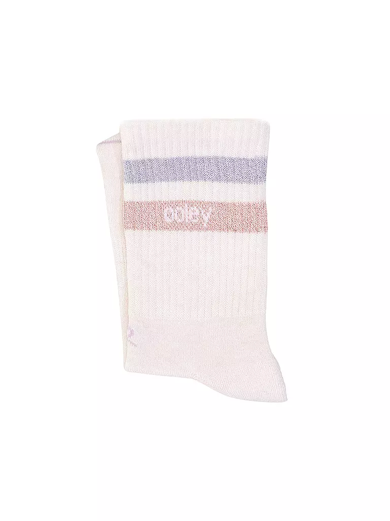 OOLEY | Calzini STREETMOOD lilac glitter | Bianco