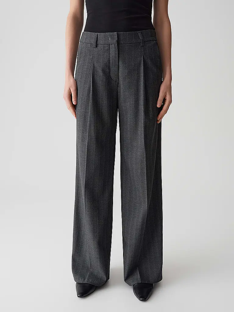 OPUS PANTS | Pantaloni business a gamba larga MOIRA BLAZE | Grigio chiaro