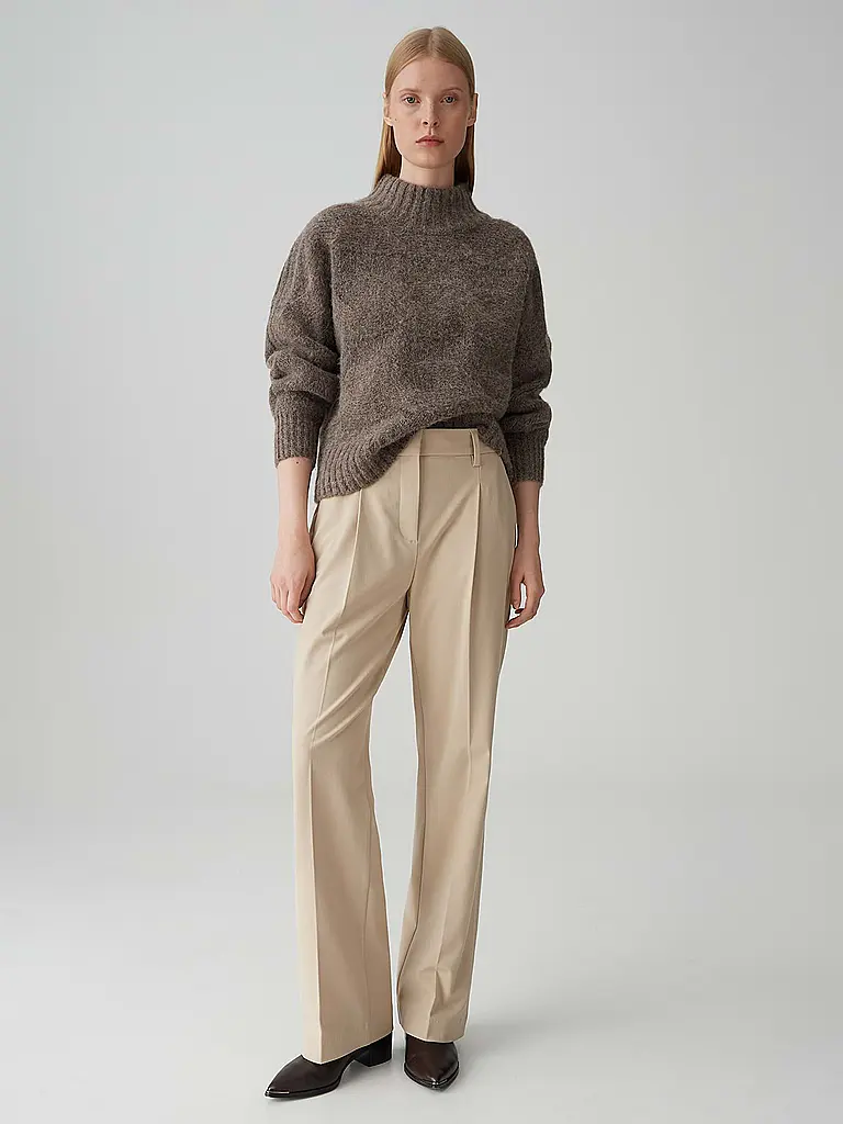 OPUS PANTS | Pantaloni Flared Fit MOIRA | Beige
