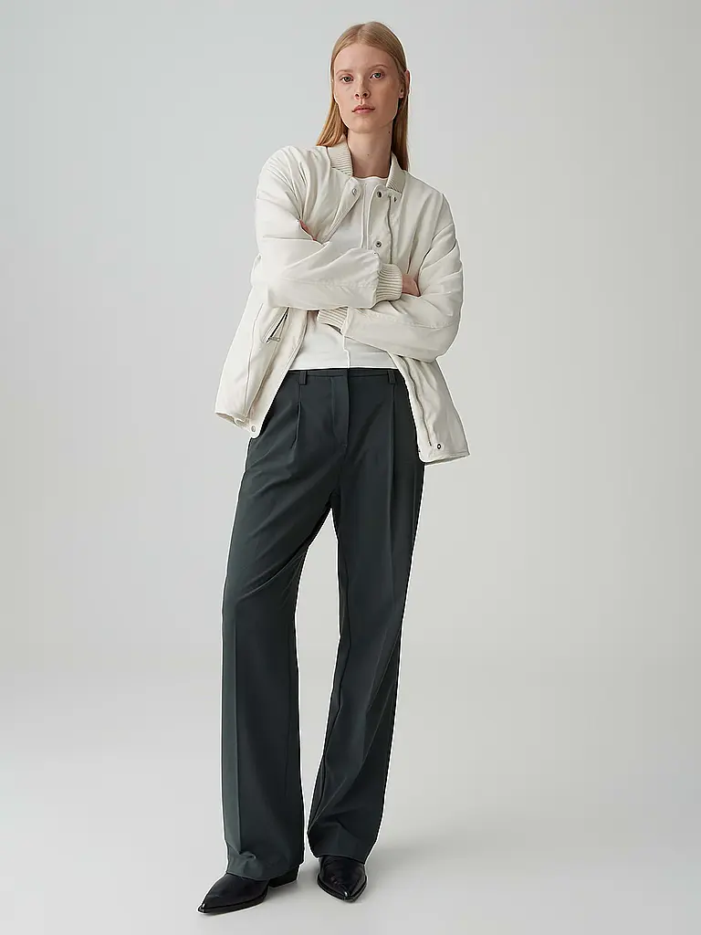 OPUS PANTS | Pantaloni Flared Fit MOIRA | Verde scuro
