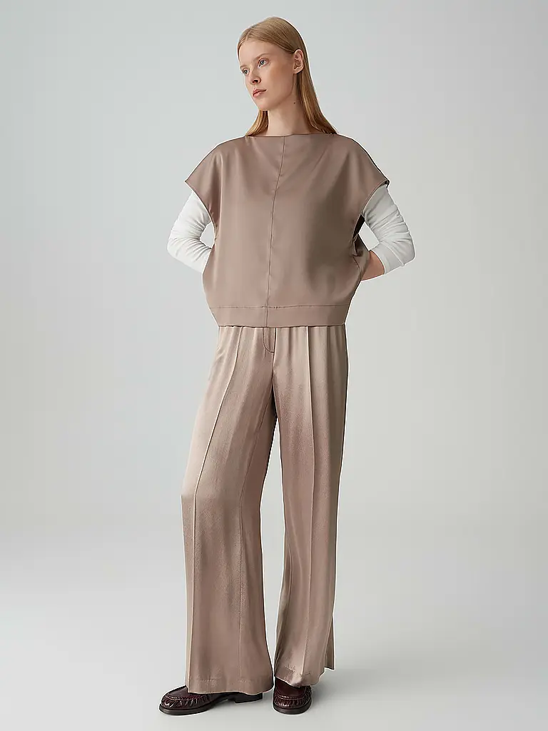 OPUS PANTS | Pantaloni Marlene MUCIA SHINE | Beige