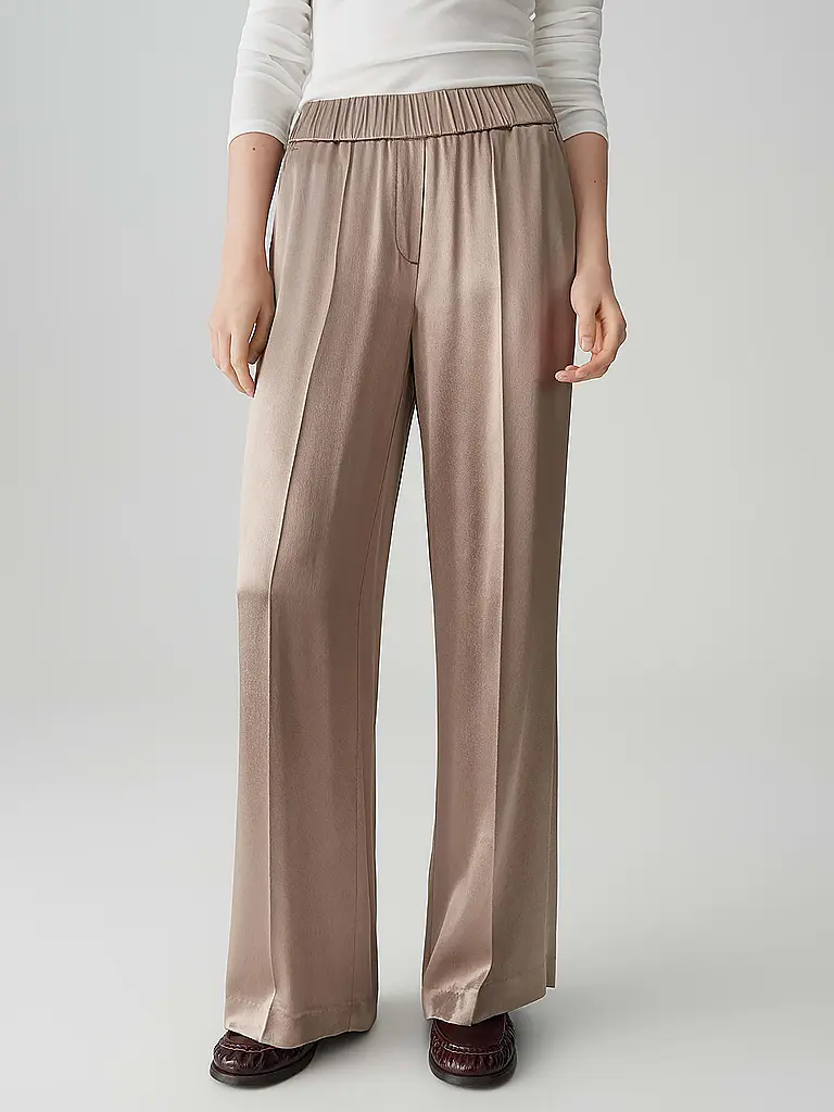 OPUS PANTS | Pantaloni Marlene MUCIA SHINE | Beige