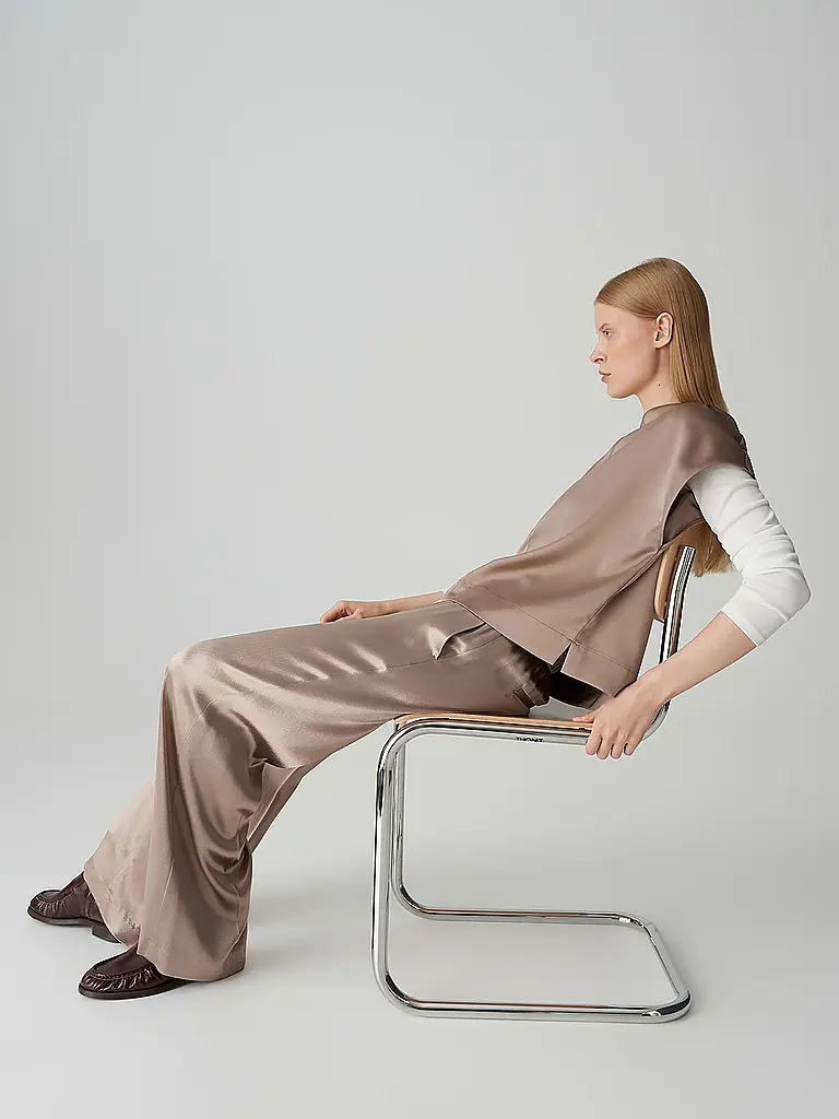 OPUS PANTS | Pantaloni Marlene MUCIA SHINE | Beige