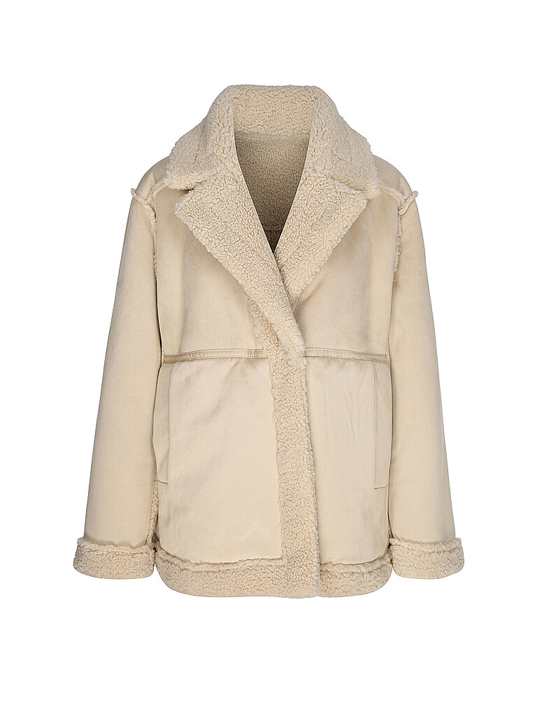 Giacca reversibile in pelliccia sintetica HENOLA beige 34