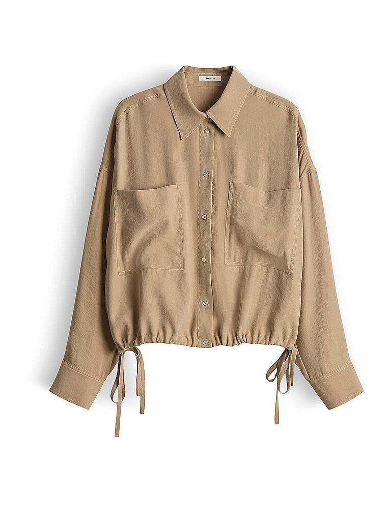 Camicia a tunica FIBERTA cammello 38