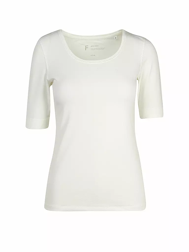 OPUS | Basic T-Shirt "Daily F" | Bianco