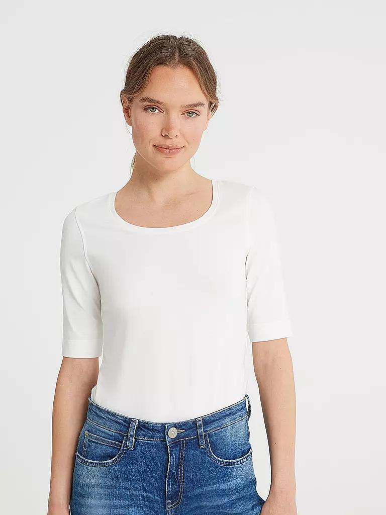 OPUS | Basic T-Shirt "Daily F" | Bianco