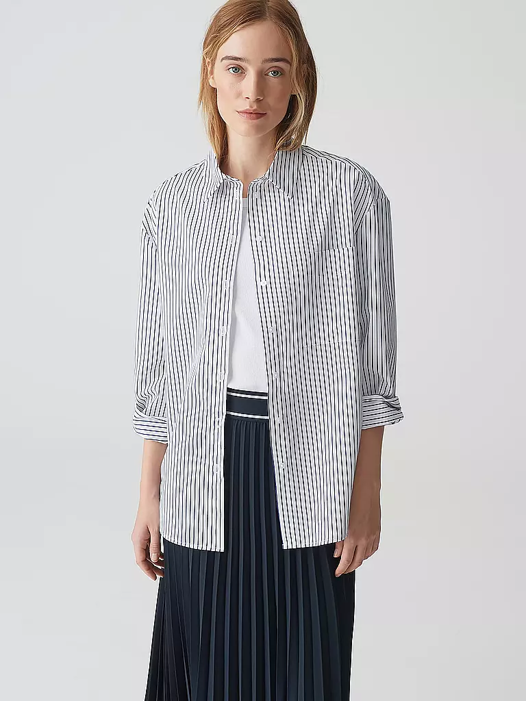 OPUS | Blusa FRILA | Blu scuro