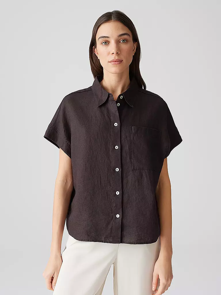 OPUS | Blusa in lino FELISA | Marrone
