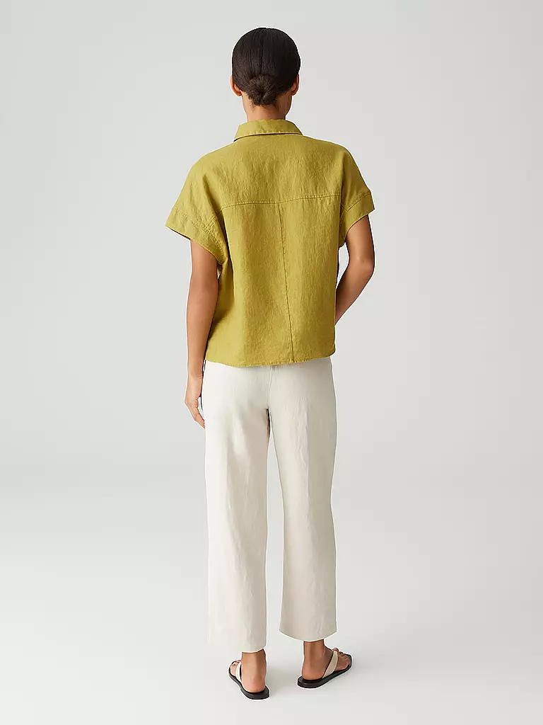 OPUS | Blusa in lino FELISA | Senape