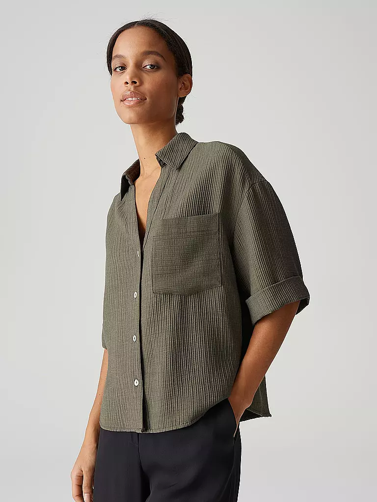 OPUS | Blusa-camicia FIORA | Oliva
