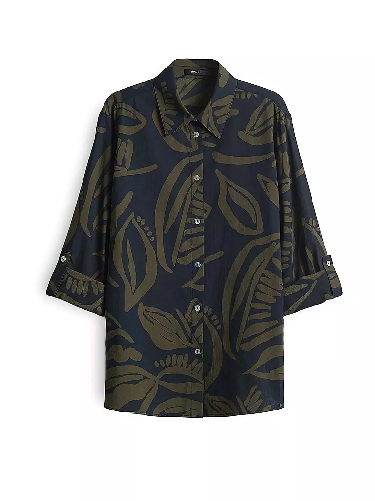 OPUS | Blusa-camicia FUMINE TROPICAL | Blu scuro