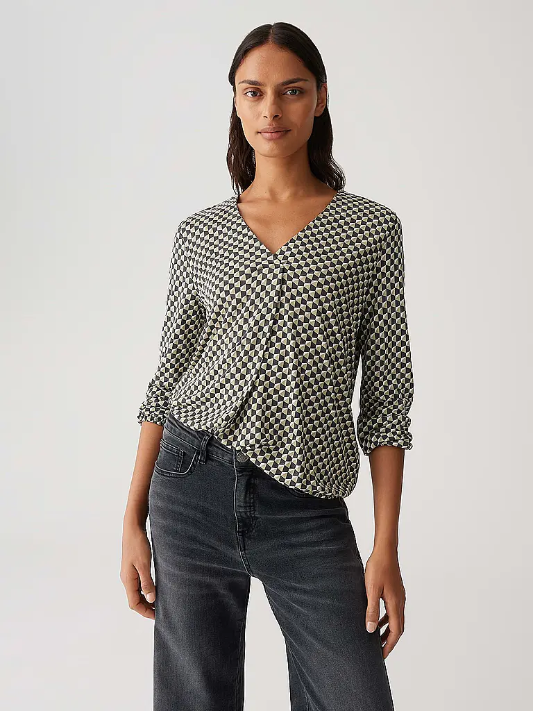 OPUS | Blusa-camicia SANNAH ICONIC | Verde scuro