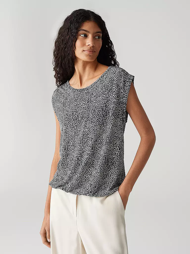 OPUS | Blusa-camicia STRUKI MINIMAL | Blu scuro