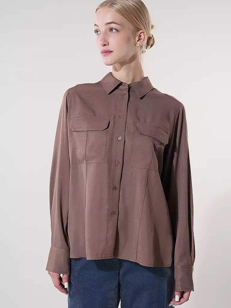 OPUS | Bluse FLARA | Marrone