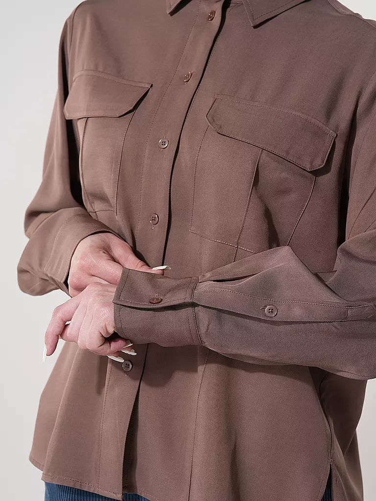 OPUS | Bluse FLARA | Marrone