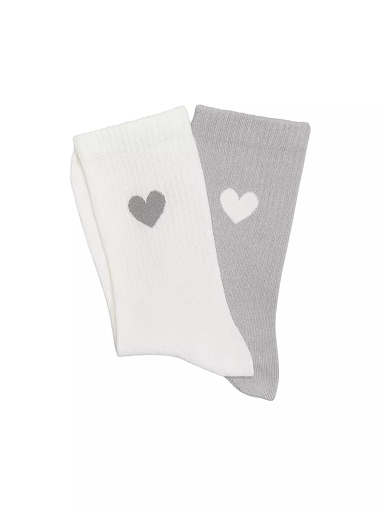 OPUS | Calzini YENNIS LOVE confezione da 2 hazy fog melange | Grigio chiaro