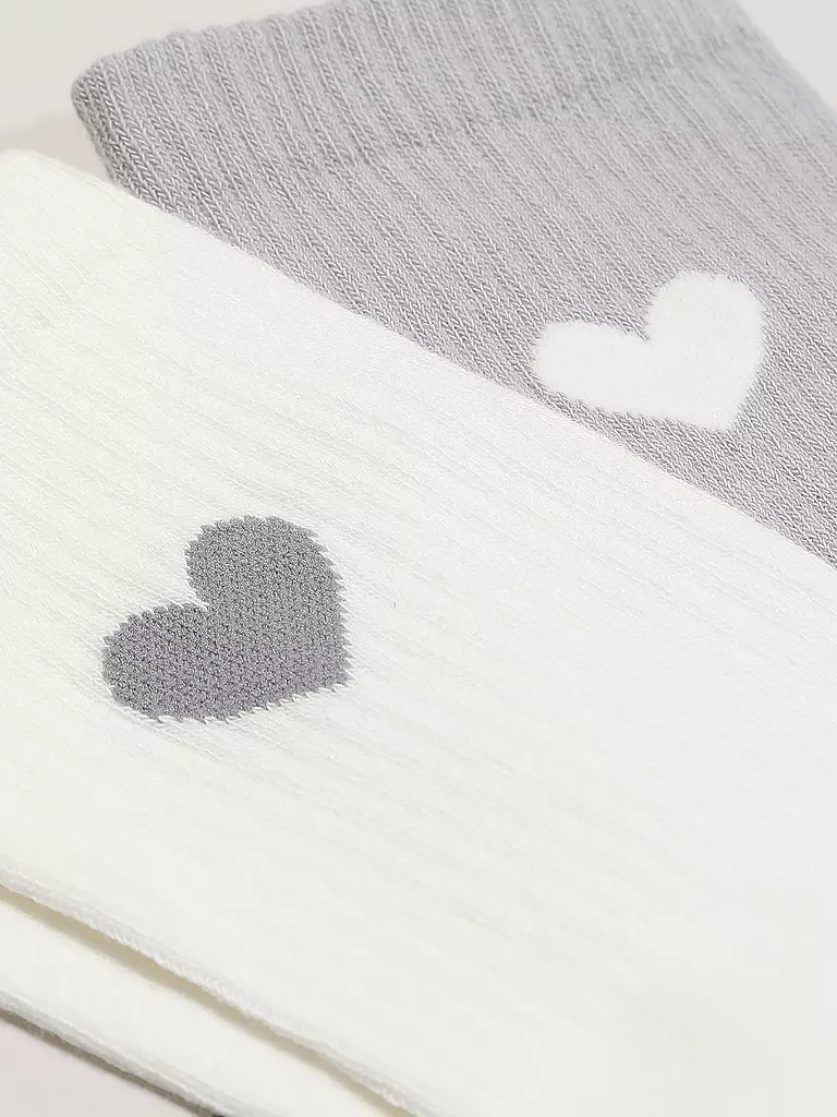 OPUS | Calzini YENNIS LOVE confezione da 2 hazy fog melange | Grigio chiaro