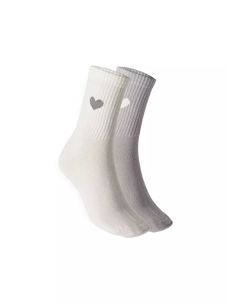 OPUS | Calzini YENNIS LOVE confezione da 2 hazy fog melange | Grigio chiaro