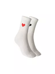 OPUS | Calzini YENNIS LOVE confezione da 2 hazy fog melange | Bianco
