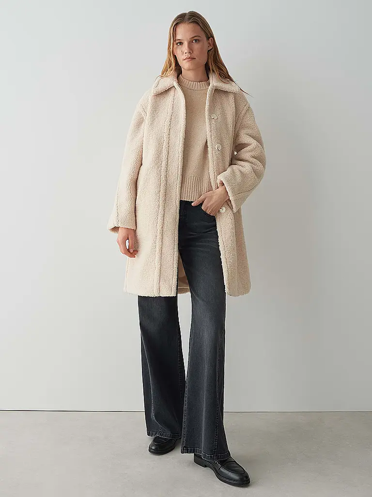 OPUS | Cappotto effetto pelliccia HEDDY | Beige