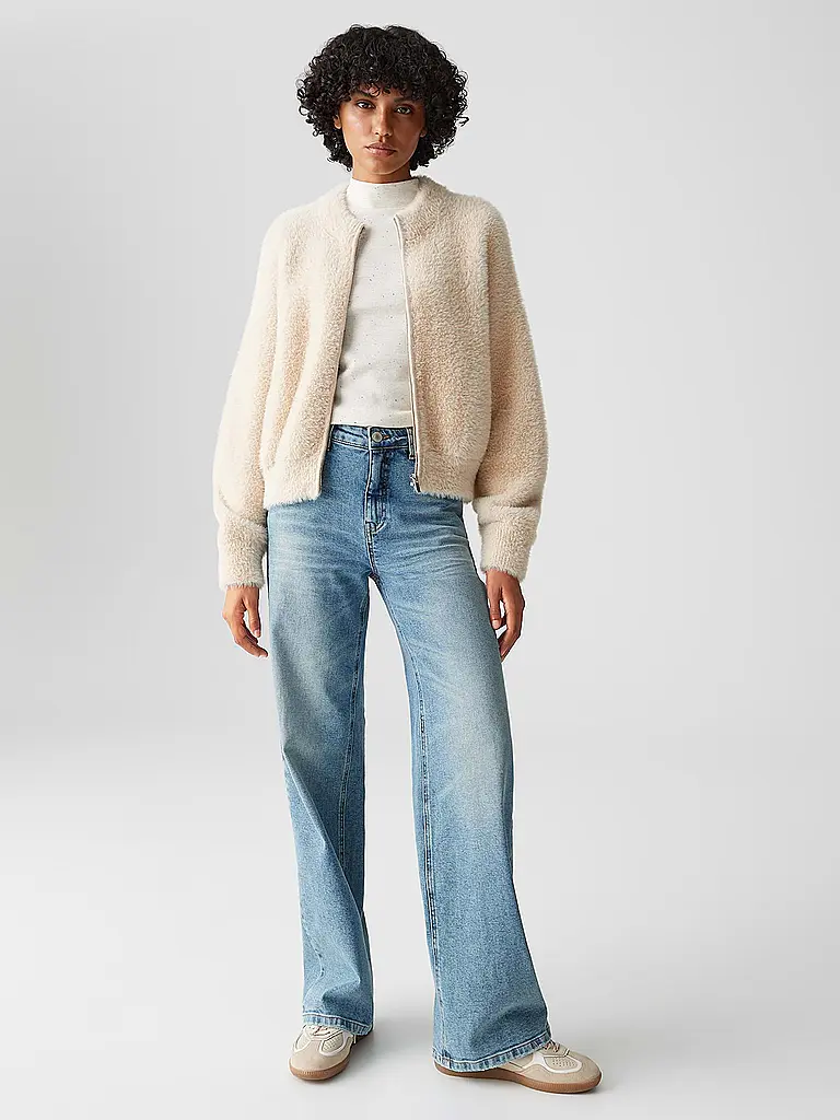 OPUS | Cardigan effetto pelliccia DORES | Beige