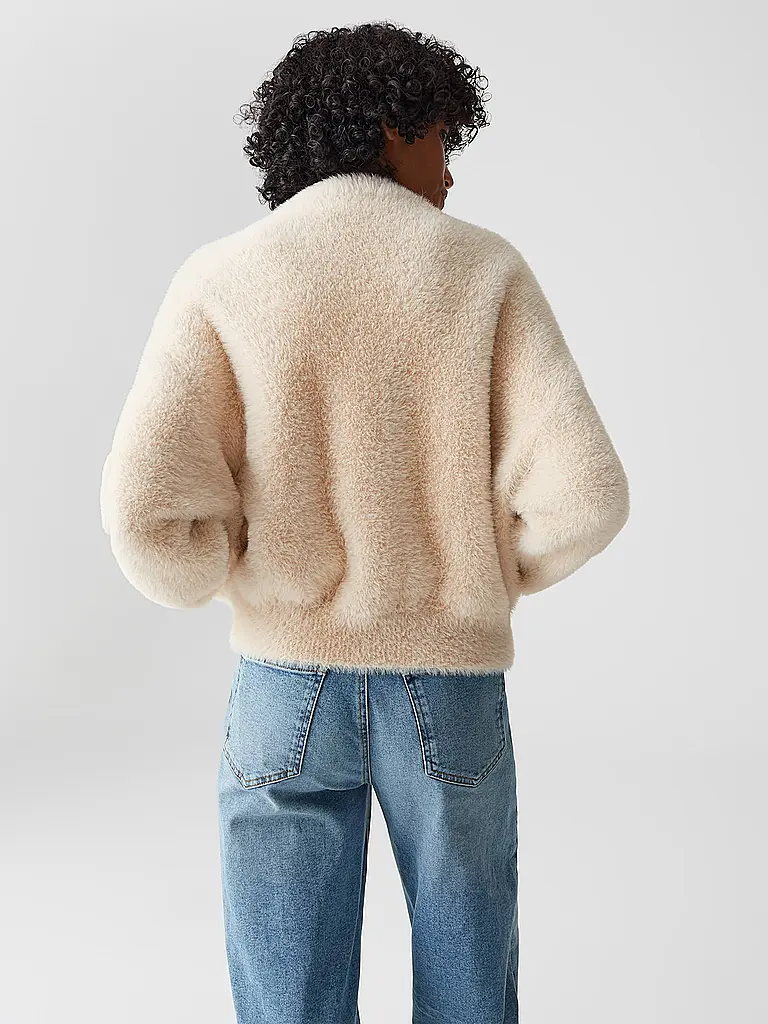 OPUS | Cardigan effetto pelliccia DORES | Beige