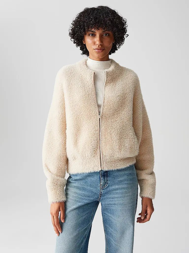 OPUS | Cardigan effetto pelliccia DORES | Beige