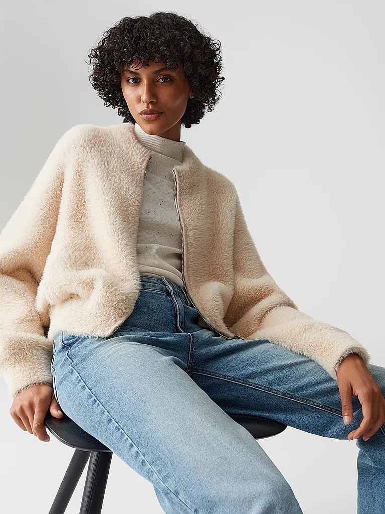 OPUS | Cardigan effetto pelliccia DORES | Beige