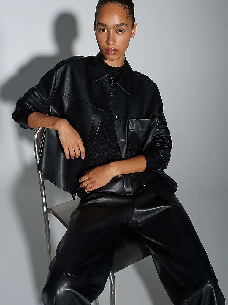 OPUS | Giacca effetto pelle FEDGY | Nero