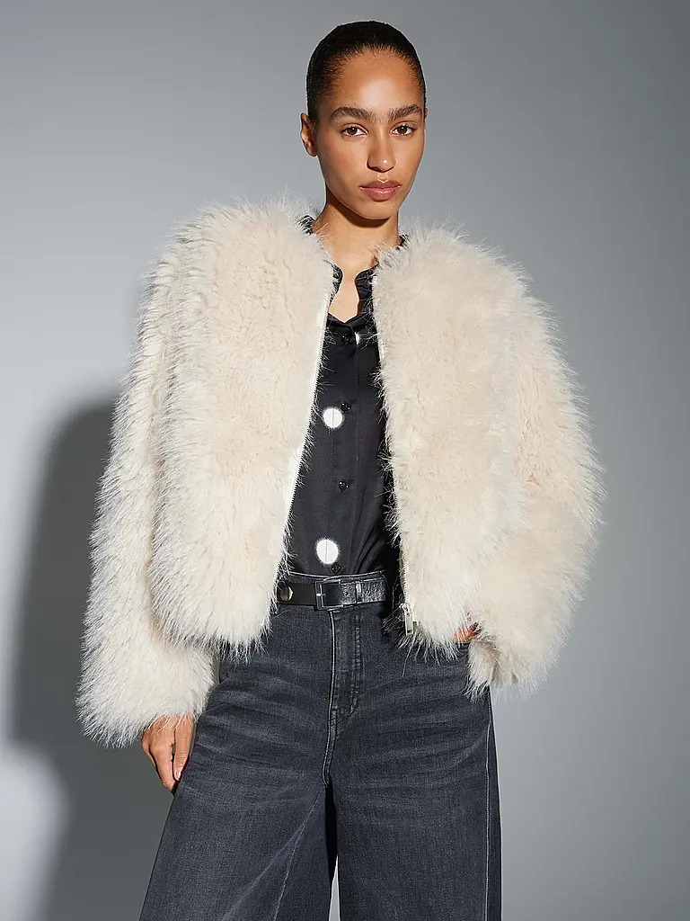 OPUS | Giacca effetto pelliccia HETI | Beige