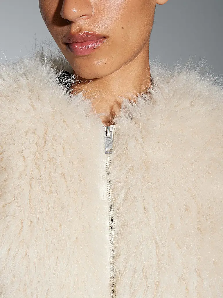 OPUS | Giacca effetto pelliccia HETI | Beige