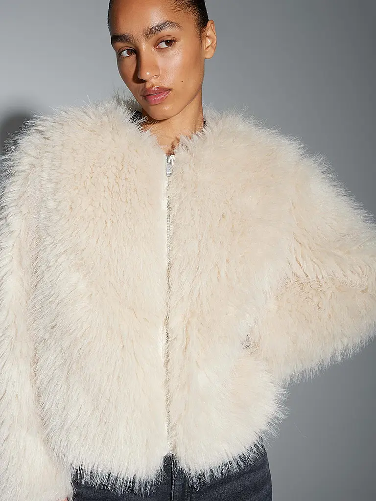 OPUS | Giacca effetto pelliccia HETI | Beige