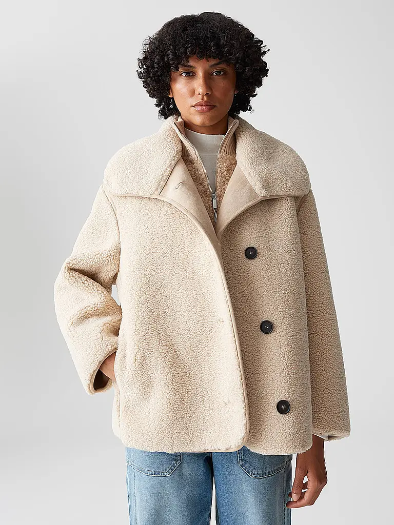 OPUS | Giacca in pelliccia sintetica HAFINE | Beige