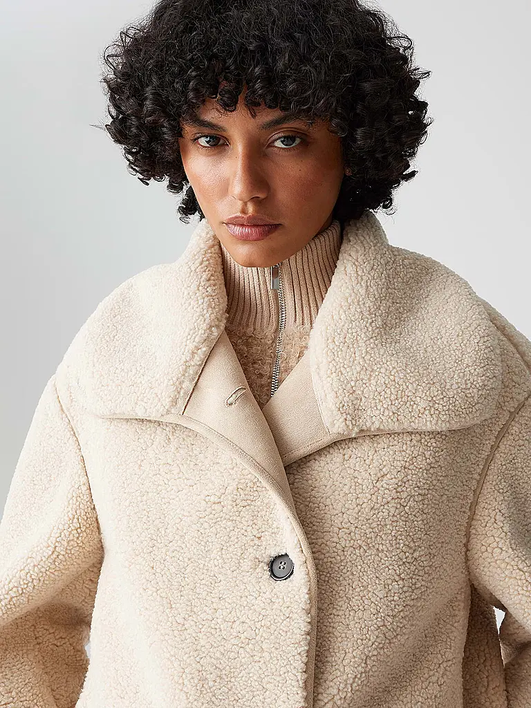 OPUS | Giacca in pelliccia sintetica HAFINE | Beige