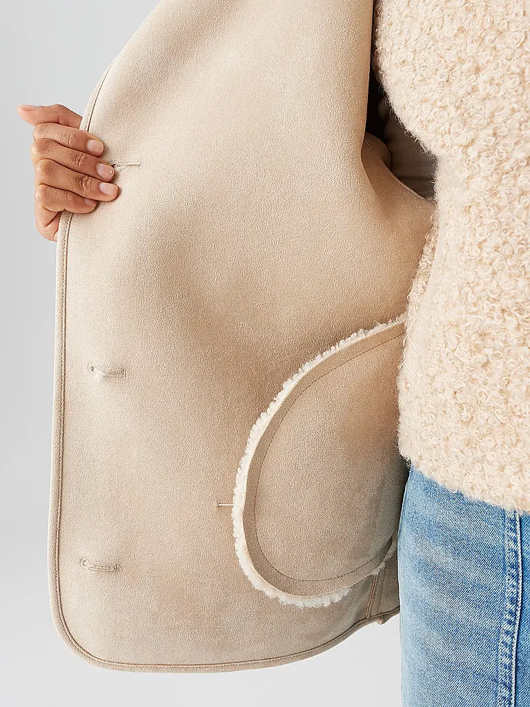 OPUS | Giacca in pelliccia sintetica HAFINE | Beige