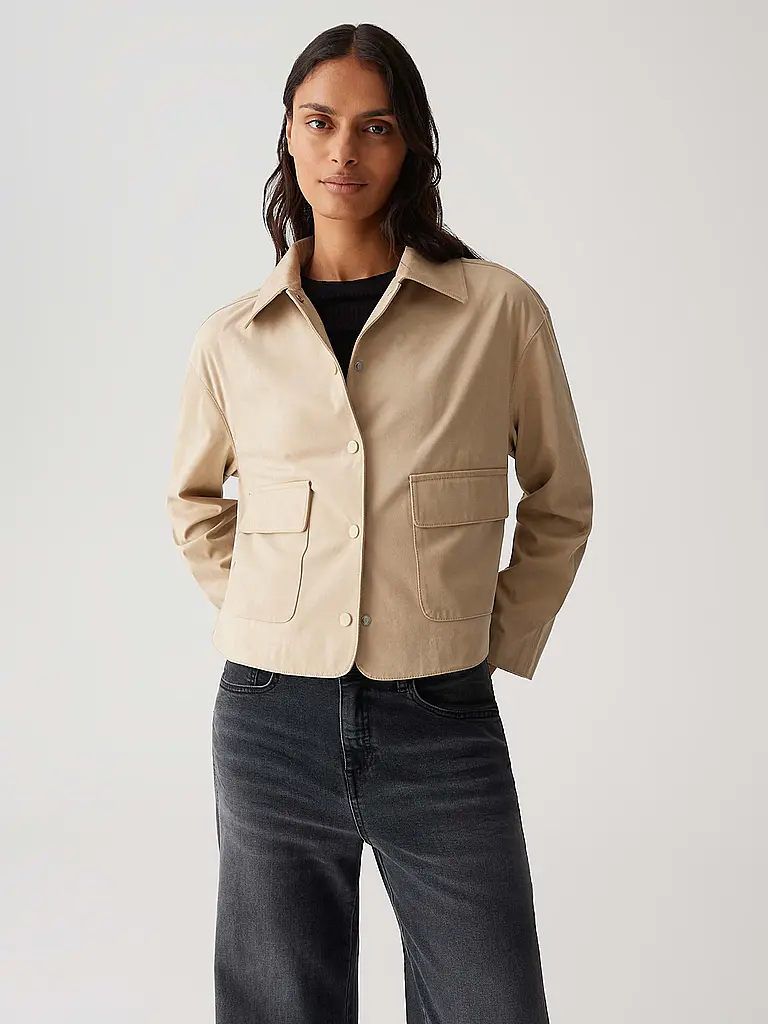 OPUS | Giacca in similpelle JELIS | Beige