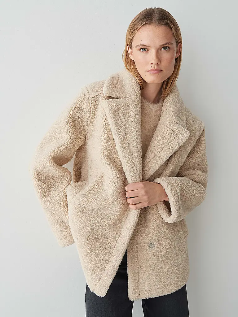 OPUS | Giacca reversibile in pelliccia sintetica HENOLA | Beige
