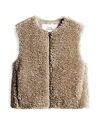 OPUS | Gilet in pelliccia sintetica WAHIDA | Marrone chiaro