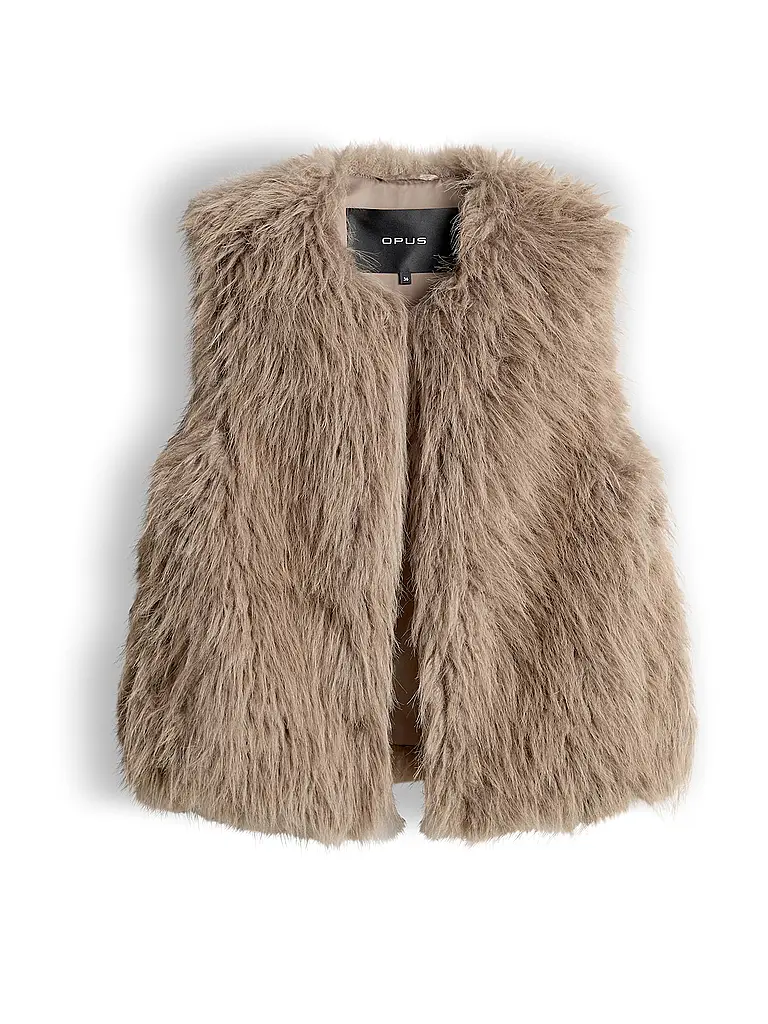 OPUS | Gilet in pelliccia sintetica WONDRA | Cammello