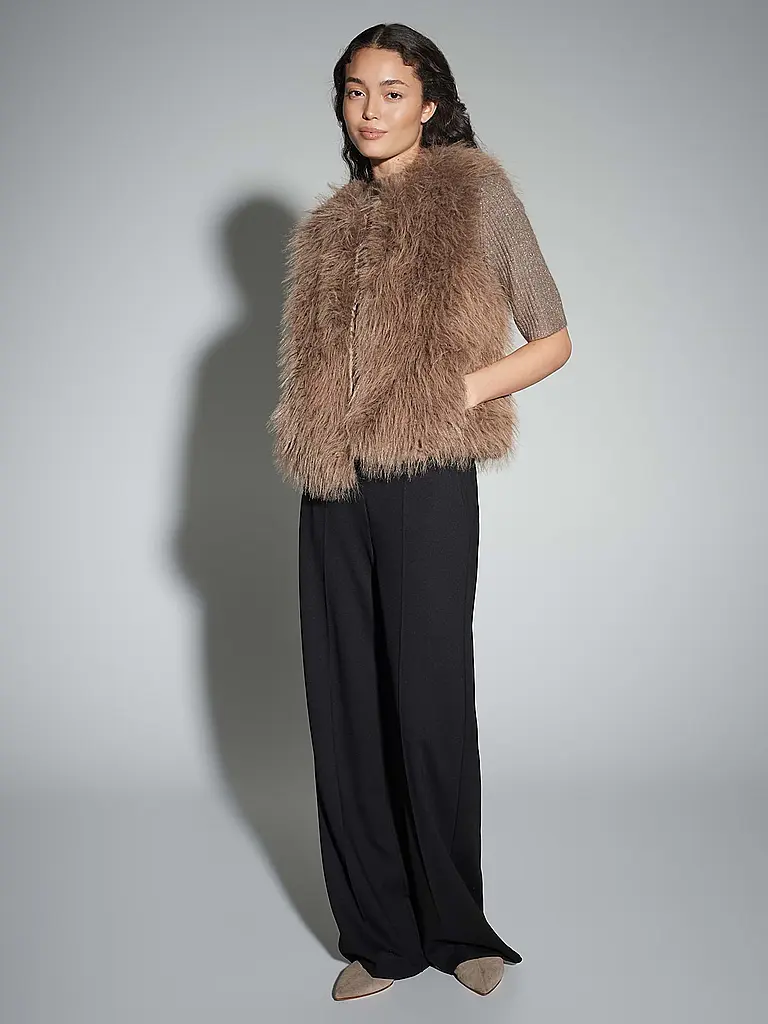 OPUS | Gilet in pelliccia sintetica WONDRA | Cammello